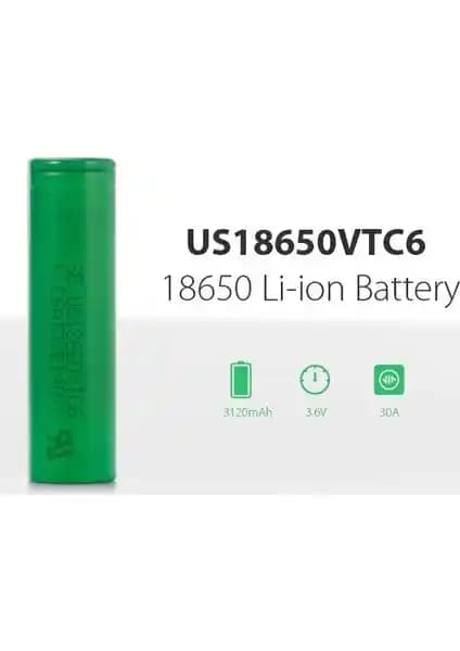 Sony VTC6 3120mAh 30A-60A 3.6V Li-Ion Batarya Güç ve Güvenilirlik Bir Arada