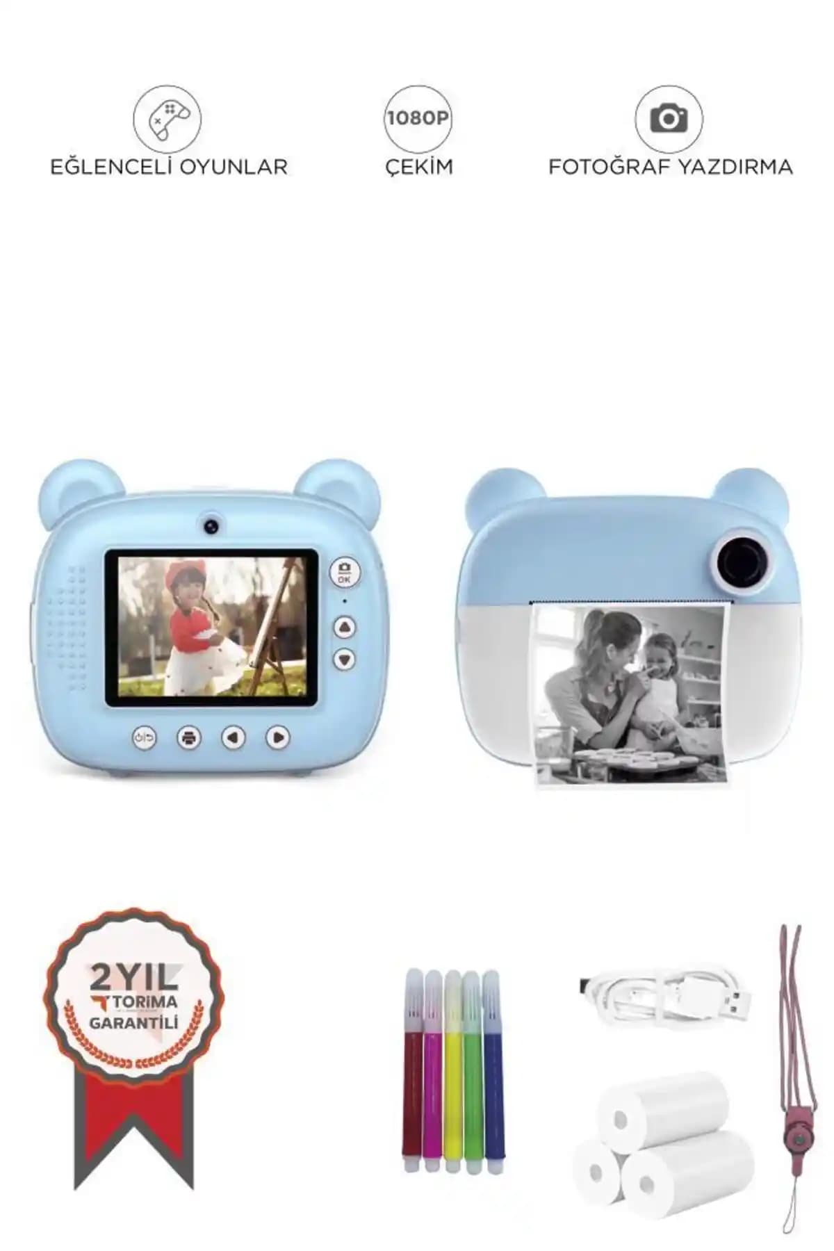 Torima TRM-CMR14 Mavi Dijital Video ve Fotoğraf Kamerası Çocuklar İçin Gelişmiş Özellikler