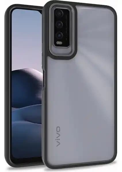 Vivo Y20S İçin Şık ve Güçlü Koruma Sağlayan Renkli Flora Silikon Kılıfı