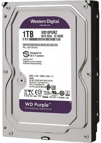 WD Purple WD10PURZ 1TB Güvenlik Harddiski Güvenilir ve Uzun Ömürlü Çözüm