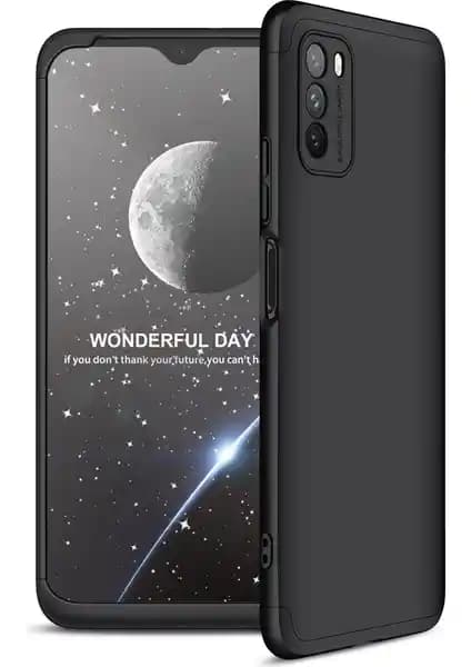 Xiaomi Poco M3 için 3 Parçalı 360 Ays Kapak Kılıfı Dayanıklı ve Estetik Tasarım