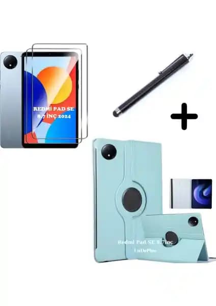 Xiaomi Redmi Pad SE 8.7 inç için dayanıklı ve çok fonksiyonlu kılıf ve ekran koruyucu seti