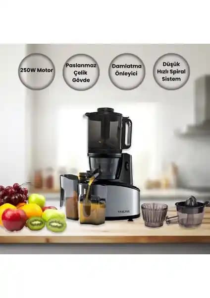 Yasomi SD-60SA 250W Damlatmaz Katı Meyve Sebze Sıkacağı Sağlıklı İçin Tasarlandı