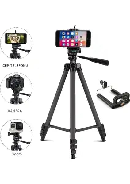 Zamass 3120A Tripod Kamera ve Telefon Tutucu: Hafif ve Çok Yönlü Çözüm