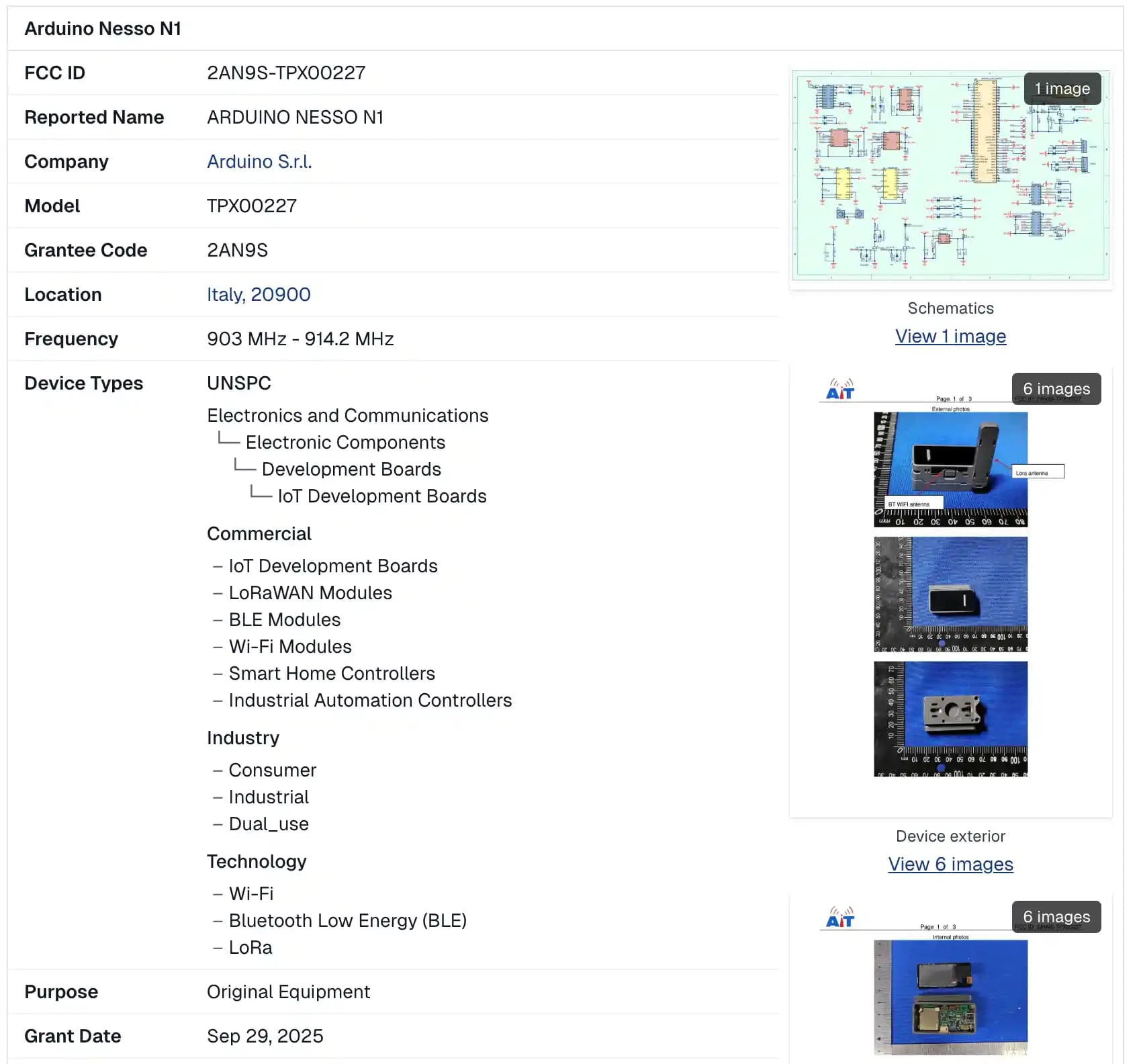 Arduino Nesso N1: ESP32 C6 Tabanlı Geliştirme Kartının FCC Dosyasındaki Teknik Ayrıntıları