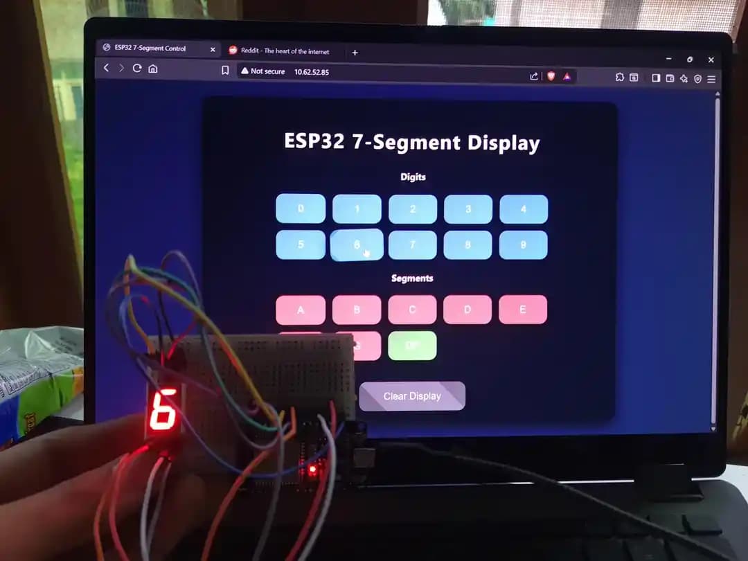 ESP32 ile Wi-Fi Üzerinden Kontrol Edilen 7 Segment Display Web Sunucusu Tasarımı ve Uygulaması