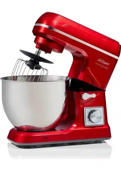 Arzum Ar1143-K Crust Mix Neo Stand Mikser Kırmızı 5-5,9 L Kapasiteli Güçlü Performans
