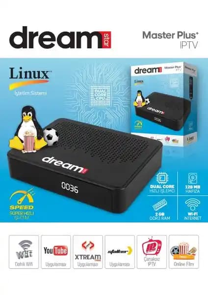 Dreamstar Master Plus: Yüksek Kaliteli Full HD ve 4K Ultra HD Destekli Linux Uydu Alıcısı