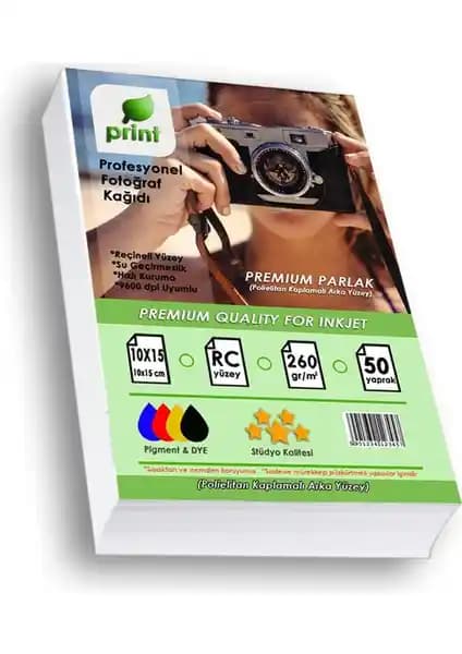 Epson Yazıcılar İçin Premium Parlak Fotoğraf Kağıdı 10x15 260 g/m² yüksek kaliteli baskı