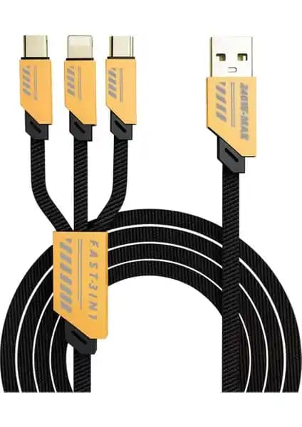 Fibaks Type-C 3'ü 1 Arada Kablo: Güç ve Çok Yönlülüğün Birleşimi