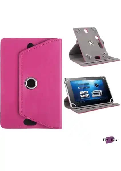 Fuchsia Casper Via S48 8 İnç Uyumlu Pembe Standlı ve Dönebilir Tablet Kılıfı