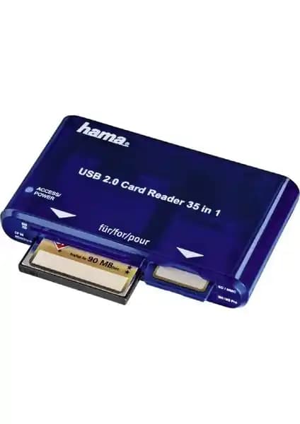 Hama 35 in 1 Kart Okuyucu USB 2.0 Çok Yönlü Veri Transferi ve Uyumluluk Özellikleri