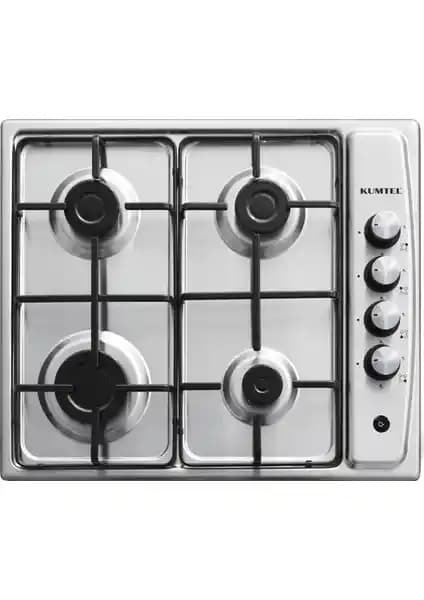 Kumtel KO 410F Inox 4 Gözlü Gazlı Setüstü Ocak Modern ve Güvenilir Mutfak Çözümü