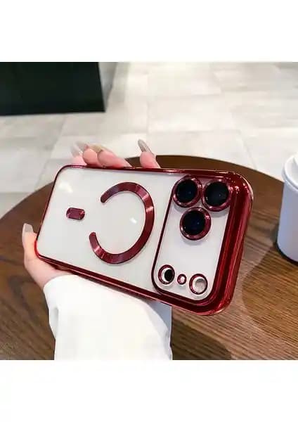 MobaxAksesuar iPhone 17 Pro Max için MagSafe uyumlu şeffaf silikon kılıf, dayanıklı ve estetik tasarım