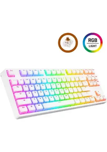 Rampage KB-R136 Ghost Beyaz Type-C Bağlantılı RGB Oyuncu Klavye İnceleme ve Özellikleri