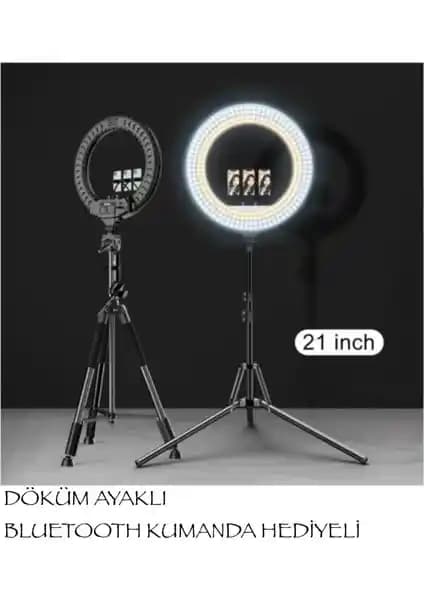 Smayling Ring Light LED Profesyonel Aydınlatma Çözümü 54 cm Çapında Çok Fonksiyonlu