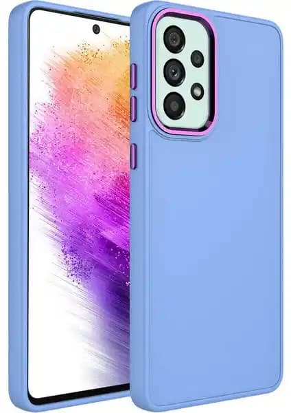 Vip Case Samsung A32 4G için Metal Detaylı Parlak Silikon Kılıf Şık ve Koruyucu Tasarım