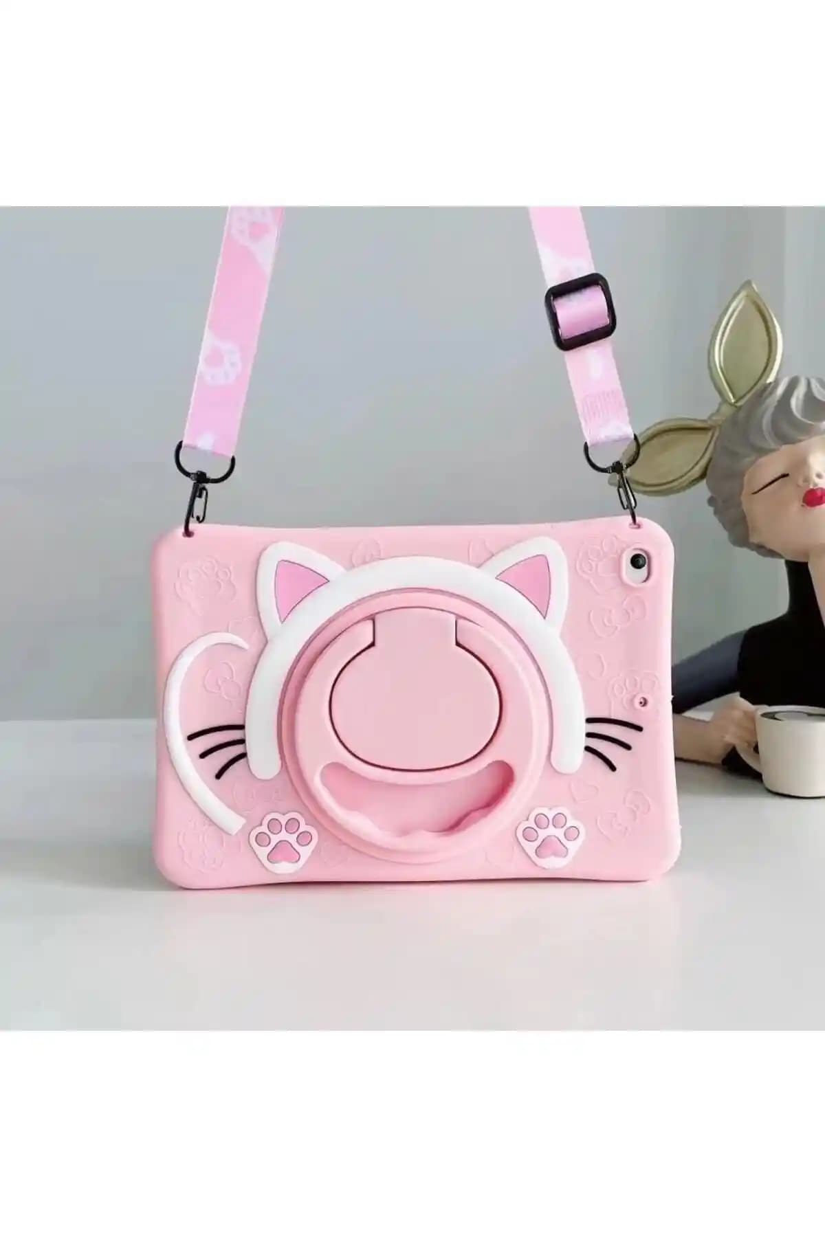 Alfa MEC Samsung Galaxy Tab A7 Lite Çocuklar İçin Dayanıklı ve Eğlenceli Silikon Kılıfı