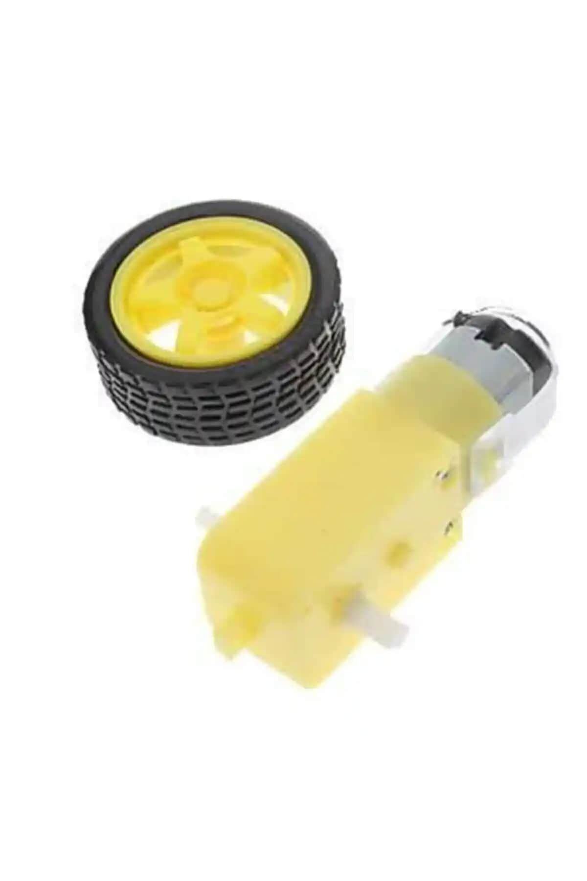 Arduino 6V 250 Rpm Motor ve Tekerlek Seti Robotik ve Hobi Projeleri İçin Uygun