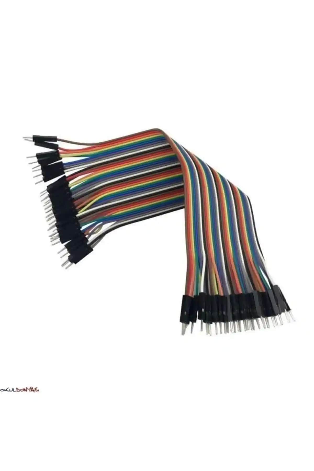Arduino Projeleri İçin 40 Pin Erkek-Erkek Jumper Kablosu: Dayanıklı ve Çok Renkli Bağlantı Çözümü