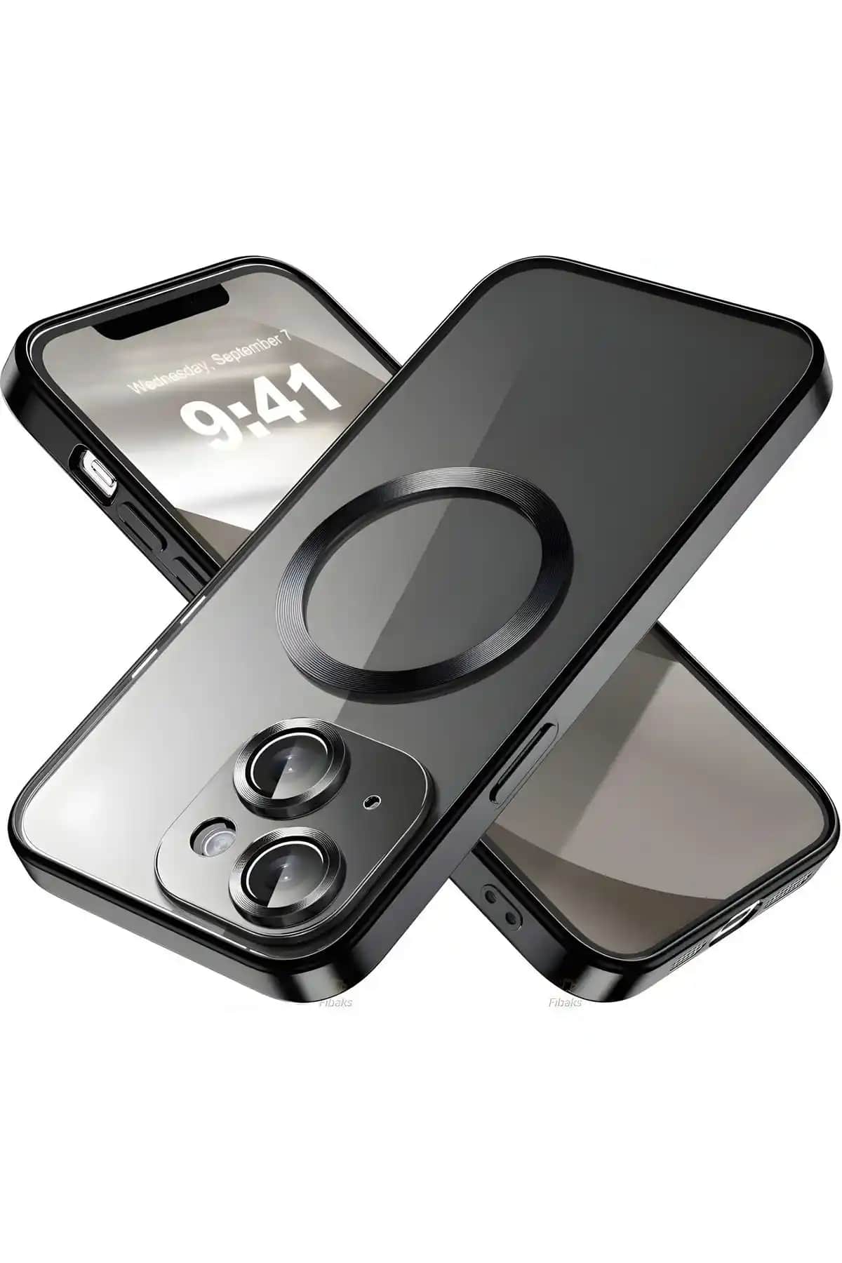 Fibaks Apple iPhone 15 Uyumlu Şeffaf Silikon Kılıf Modern Tasarım ve Güçlü Koruma