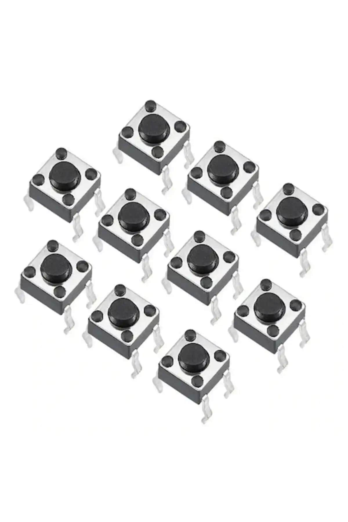 Genel Markalar 6x6x6 mm 4 Pin Push Buton: Elektronik ve Otomasyon Uygulamaları için Kompakt Anahtar