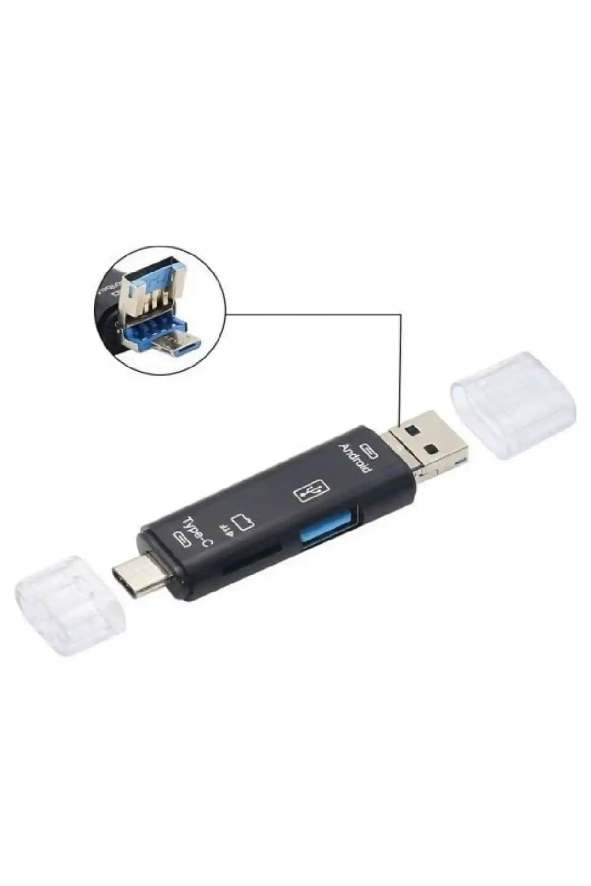 Genel Markalar Px-5068 Micro USB Type-C OTG Çevirici ile Hızlı Veri Transferi