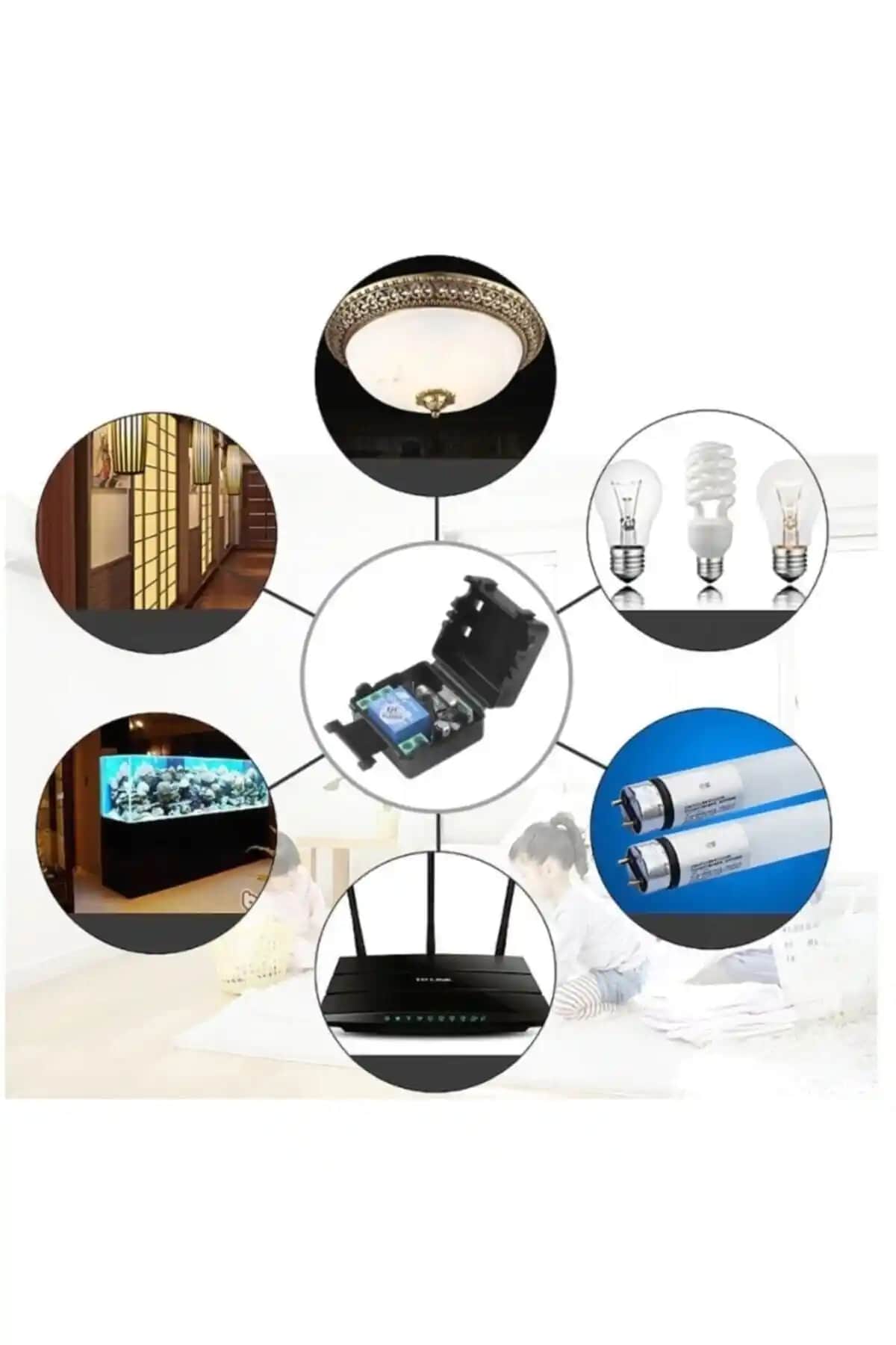 Genel Markalar RF Uzaktan Kumandalı Röle Kartı 433 MHz ile Uzaktan Kontrol ve Otomasyon