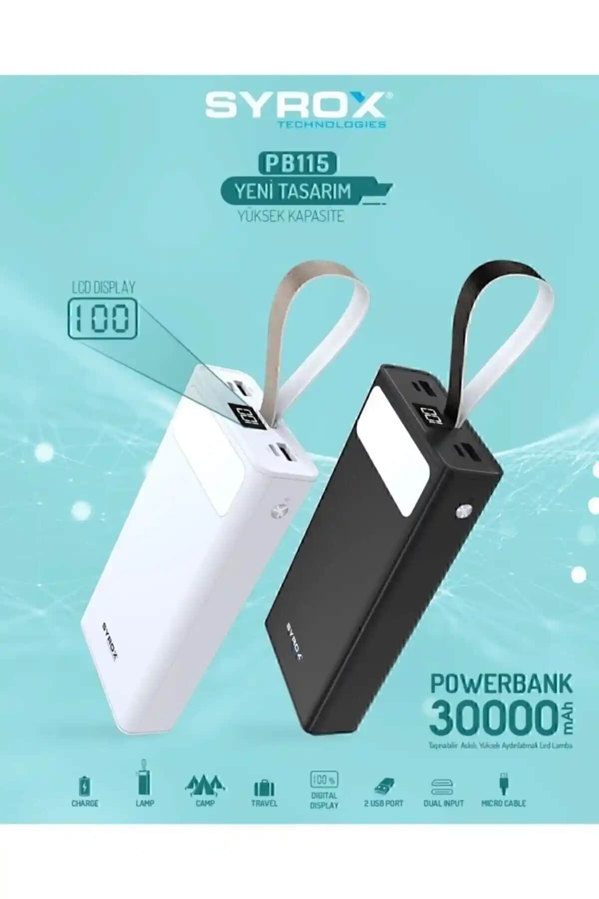 Genel Markalar Tx Pb115 ve Syrox Powerbank 30.000mAh Karşılaştırması