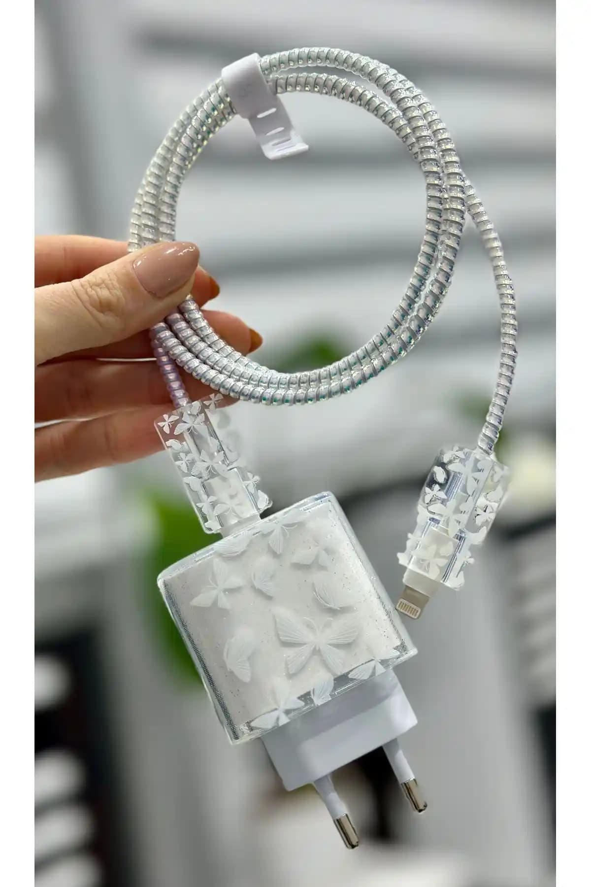 Go Aksesuar iPhone 18/20 W Uyumlu 5 Parça Şarj Koruma Seti - Dayanıklı ve Estetik Tasarım