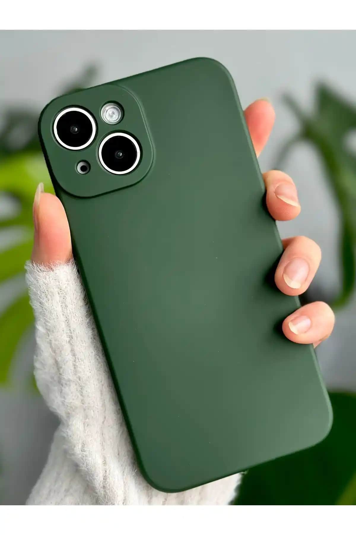 Go Aksesuar Kadife Dokulu iPhone 13 ve 14 Uyumlu Şık Koruyucu Kılıfı