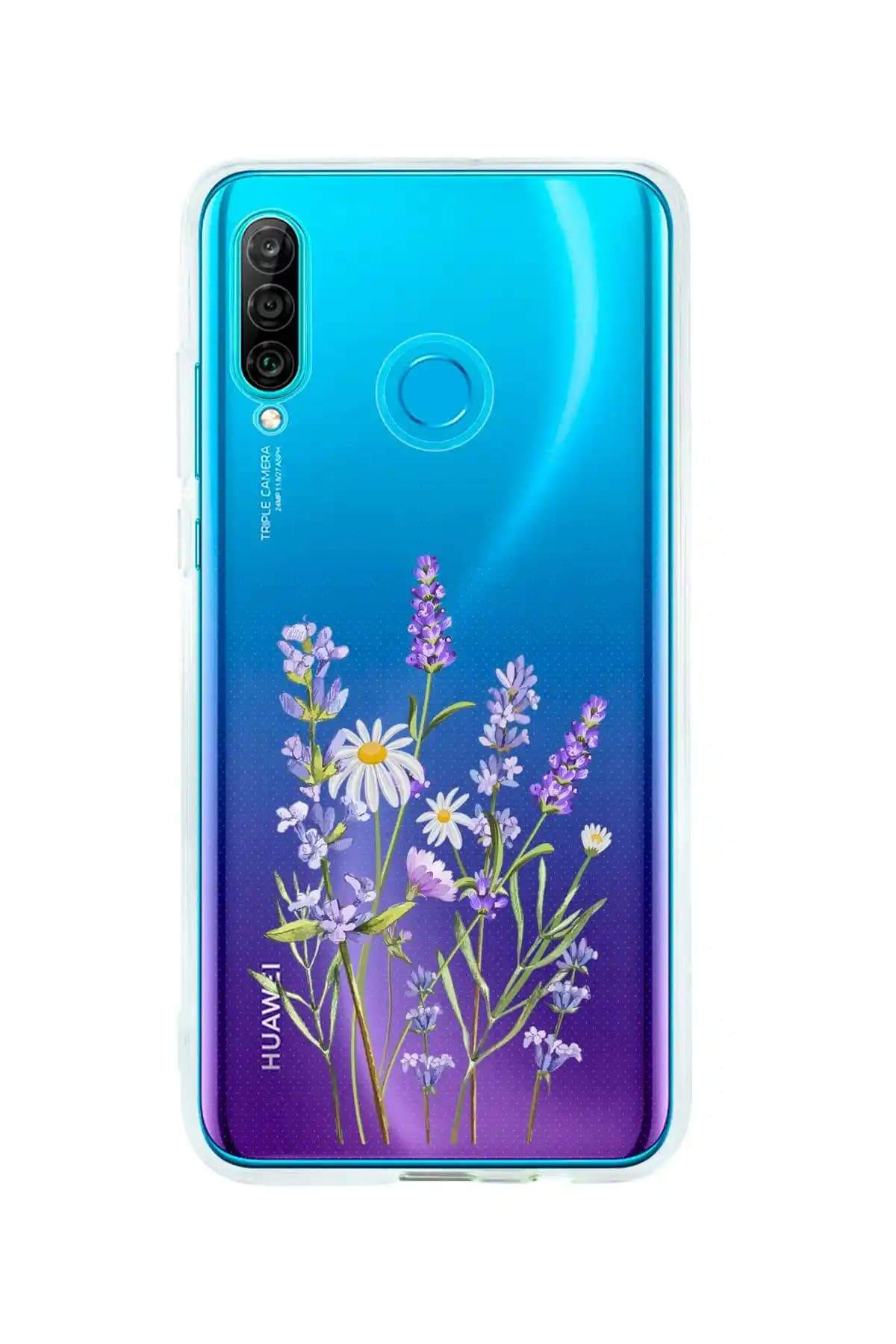 Huawei P30 Lite için Lavender Desenli Premium Silikon Kılıfı Şıklık ve Koruma Sunar