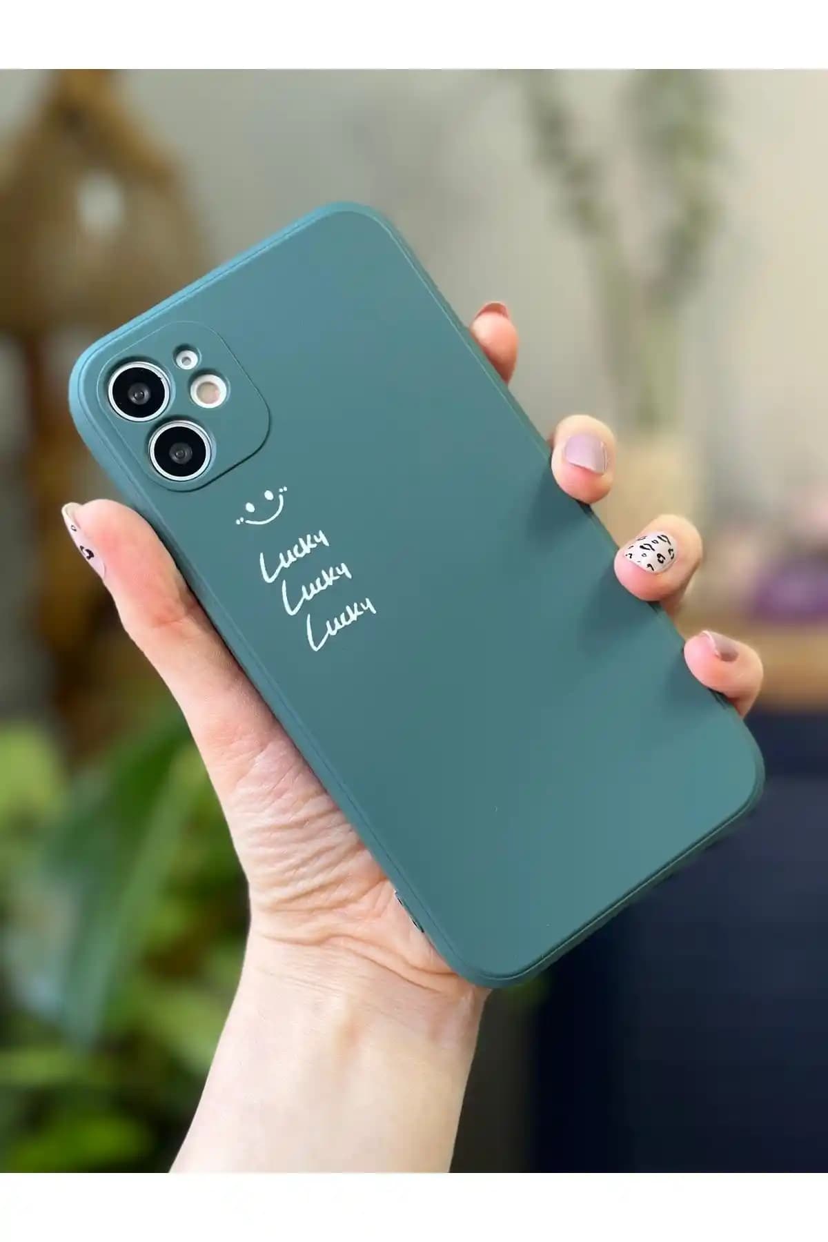 iPhone 11 uyumlu şık ve dayanıklı kadife kaplama köşeli kılıf