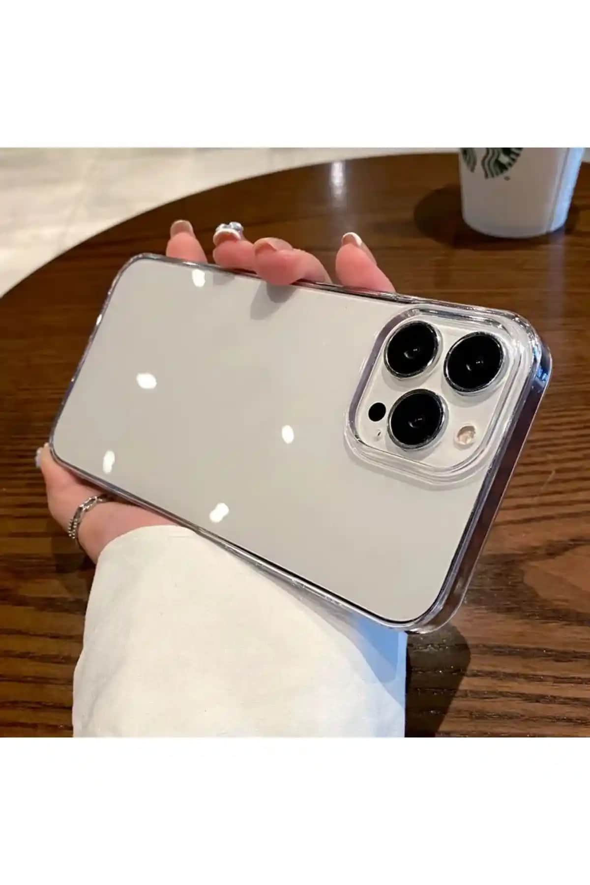 iPhone 14 Pro Max için KVK PRİVACY Şeffaf ve Güçlü Koruma Kılıfı