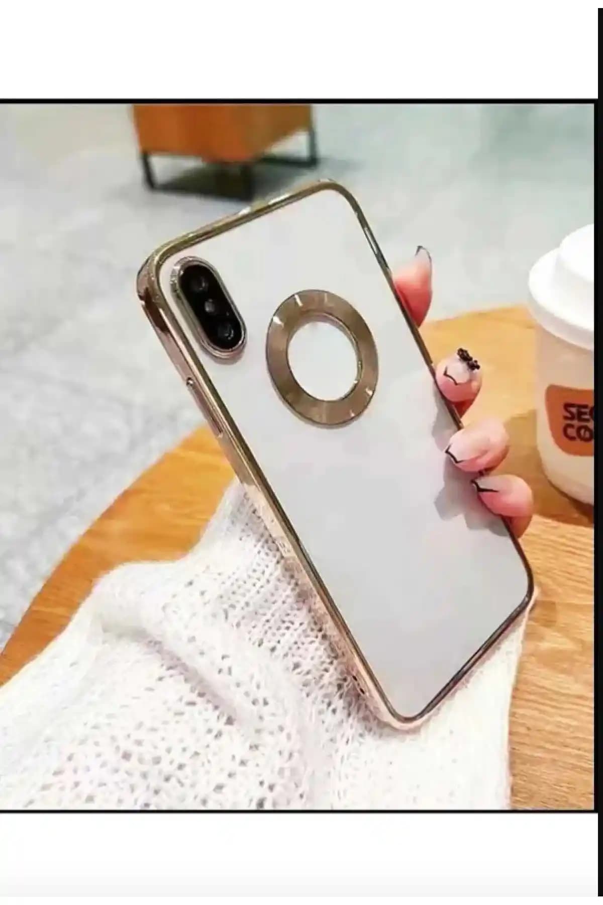 iPhone X ve XS için Şık ve Koruyucu Elektroliz Logo Detaylı Silikon Kılıf