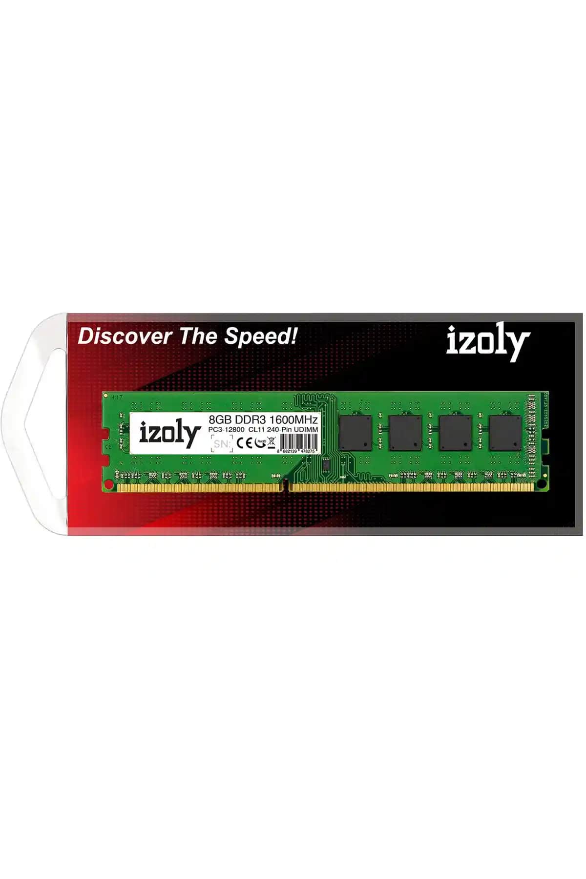 İzoly 8GB DDR3 1600MHz RAM ile Yüksek Performanslı Bilgisayar Belleği Seçenekleri