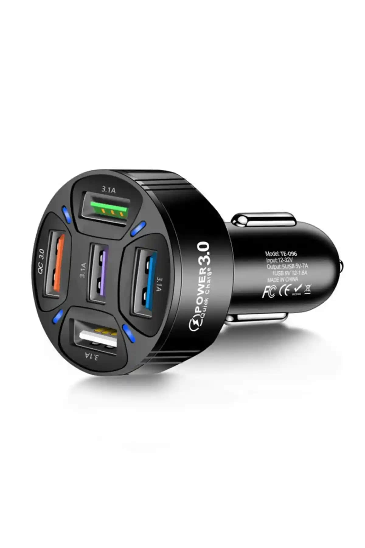 Kamardey 5 Portlu QC3.0 Çoklu USB Araç Şarj Cihazı Güvenilir ve Hızlı Şarj Çözümü