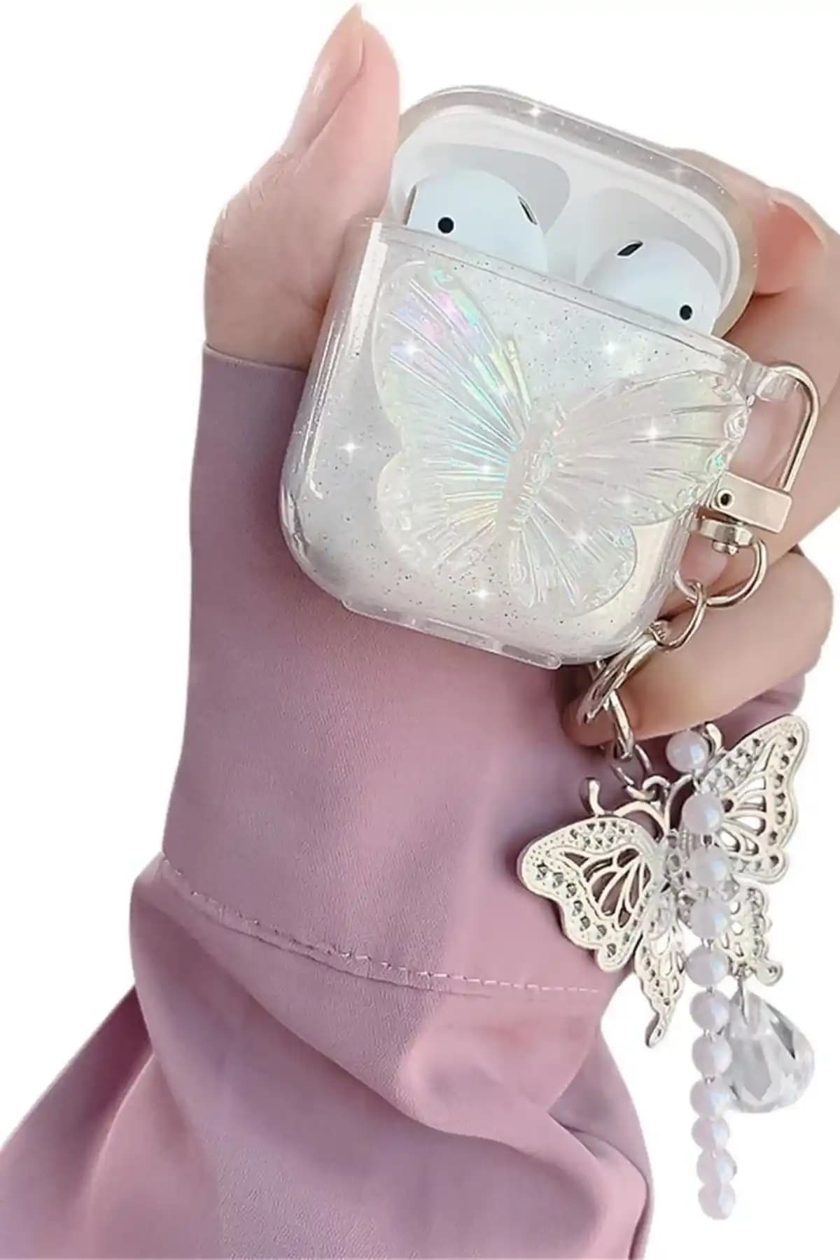 KVK PRİVACY Airpods 2. Nesil Uyumlu Simli Kelebek Kulaklık Kılıfı İnceleme ve Detaylar