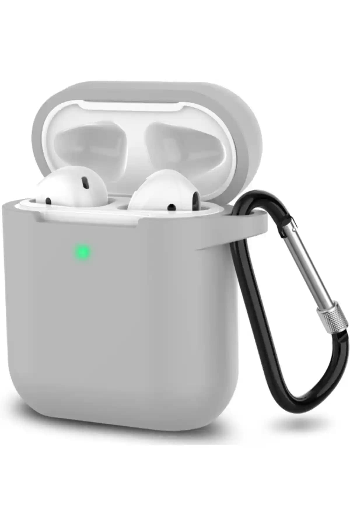 KVK PRİVACY Gri AirPods Kılıfı 1. ve 2. Nesil için Şık ve Koruyucu Tasarım