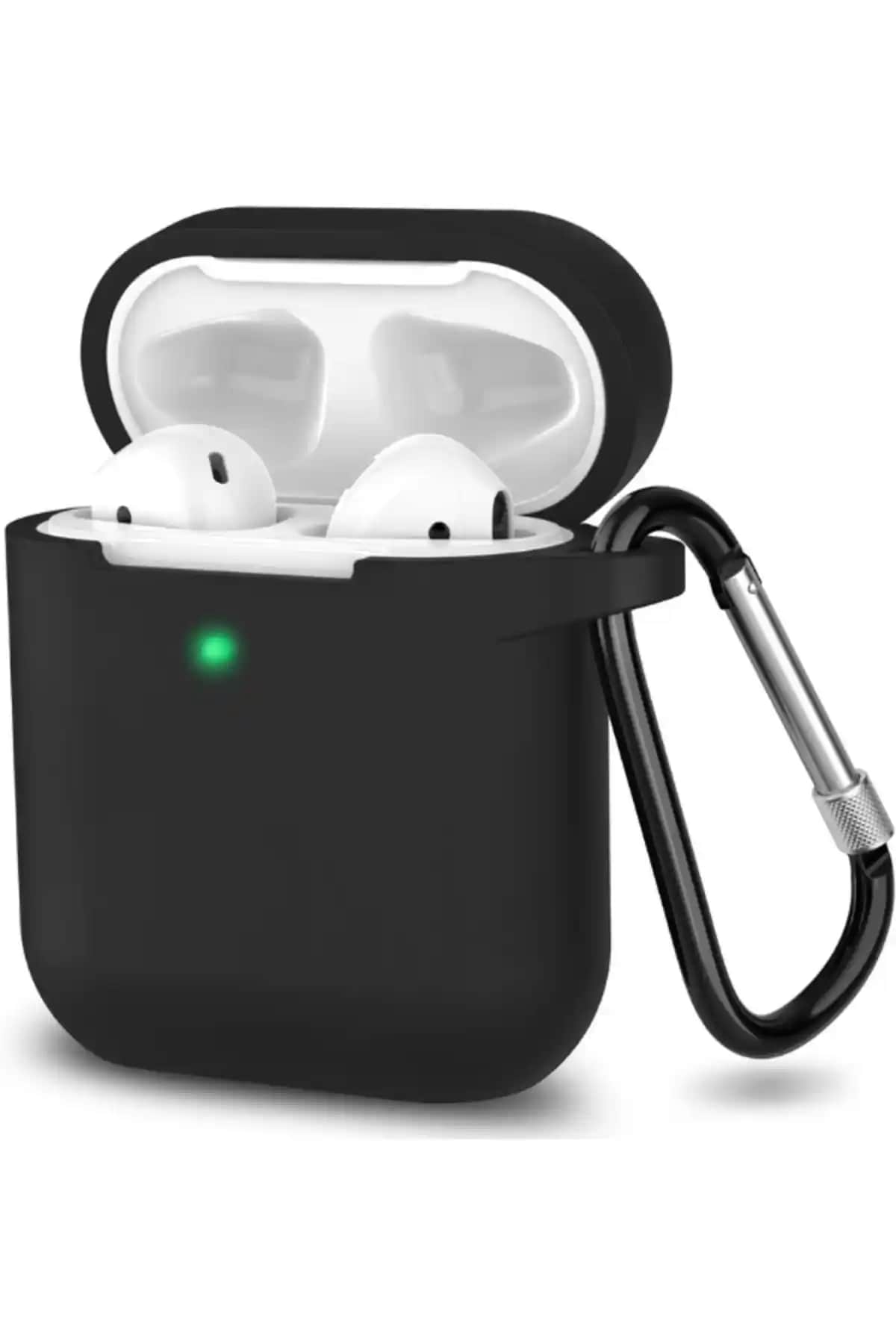 KVK PRİVACY Siyah Kılıf AirPods 2 ile uyumlu şık ve dayanıklı koruyucu aksesuar