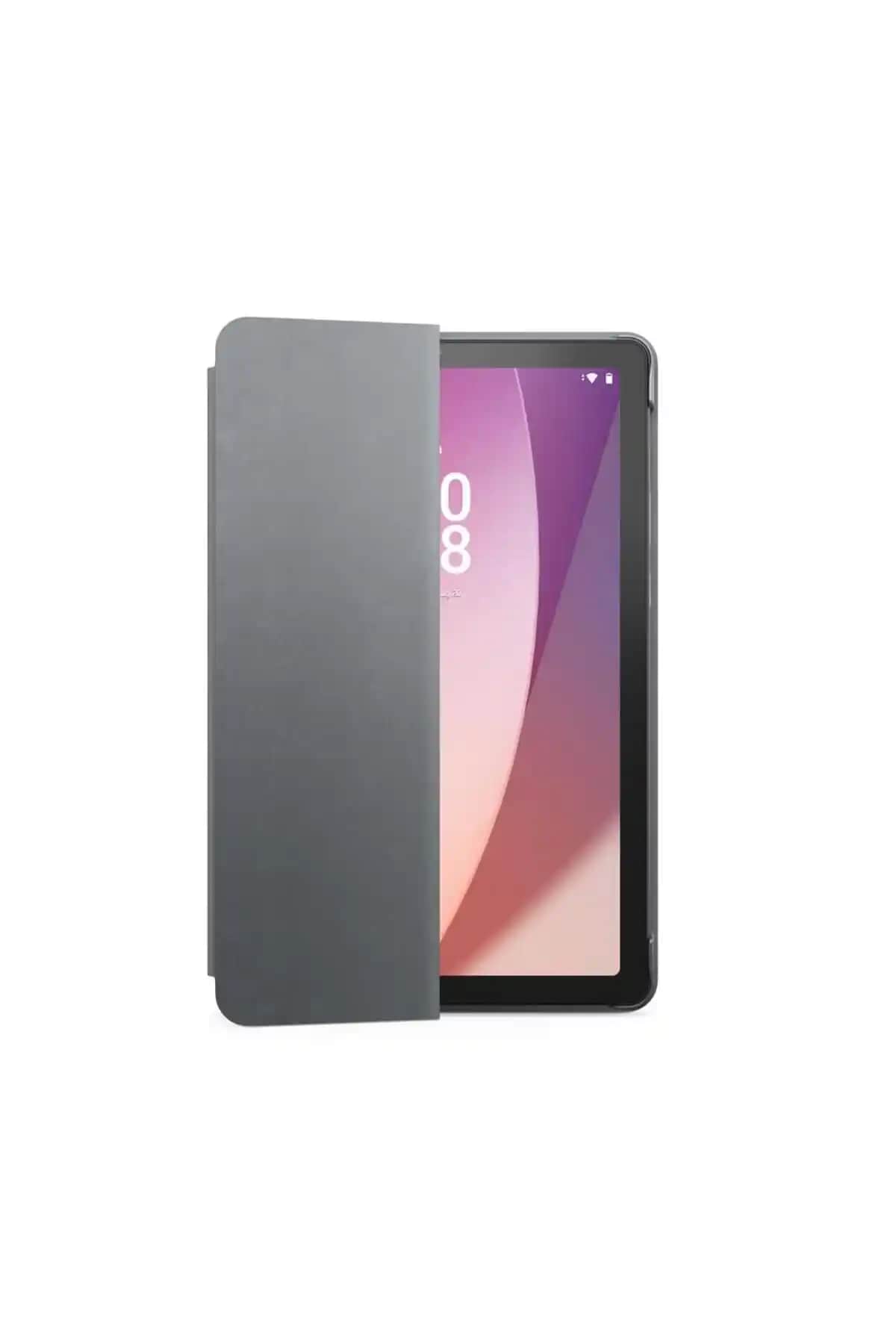 Lenovo Tab M9 için modern tasarımlı ve dayanıklı folio kılıfı, ekran koruyucu ve stand özellikleriyle kullanımı kolay
