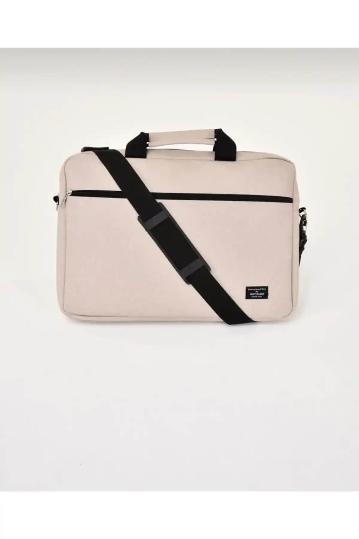 Mathilda 15,6'' Bej Evrak Notebook Laptop Çantası Şık ve Dayanıklı Tasarım