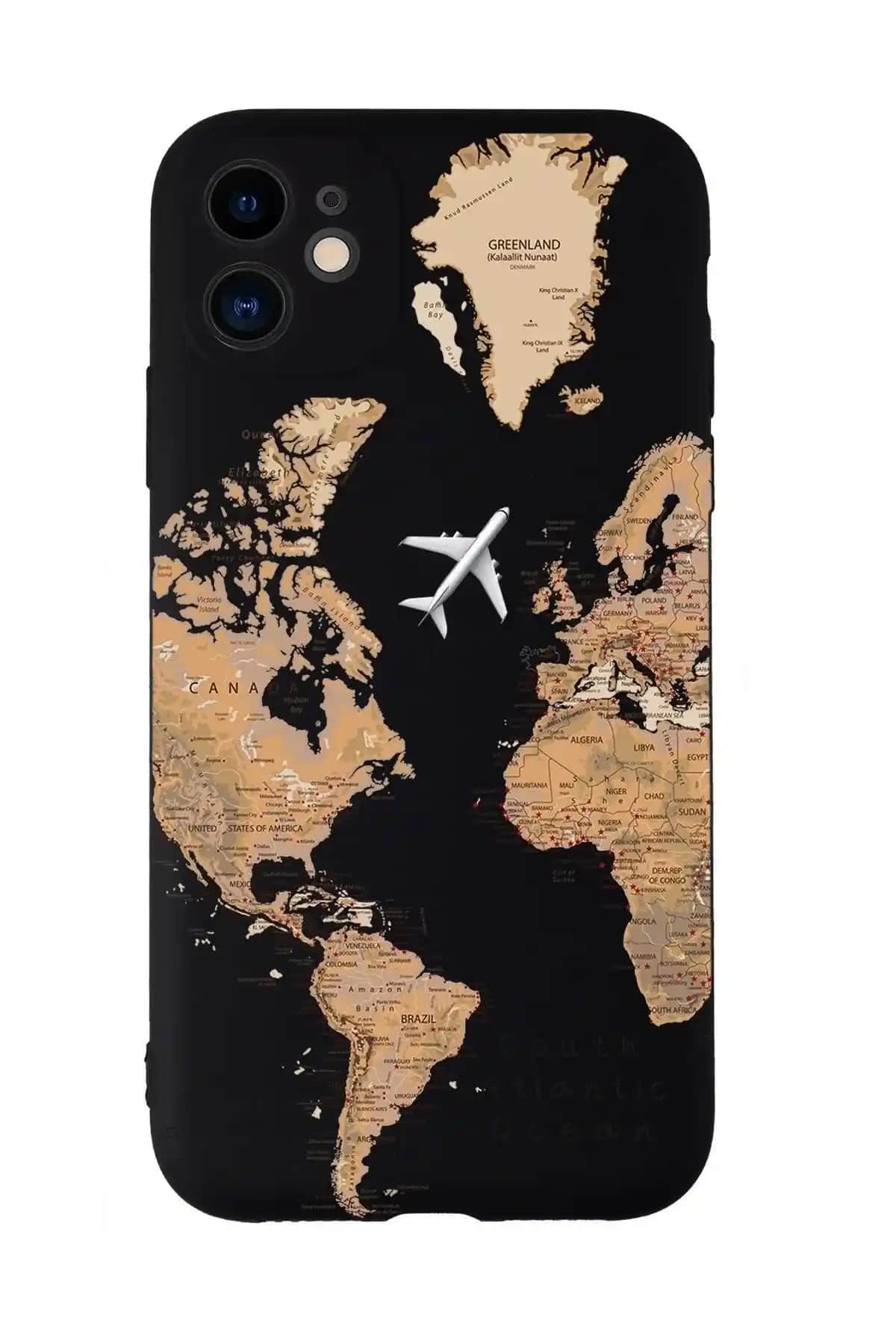 Mooodcase iPhone 11 Uyumlu Dünya Harita Desenli Lansman Kılıfı: Şıklık ve Koruma