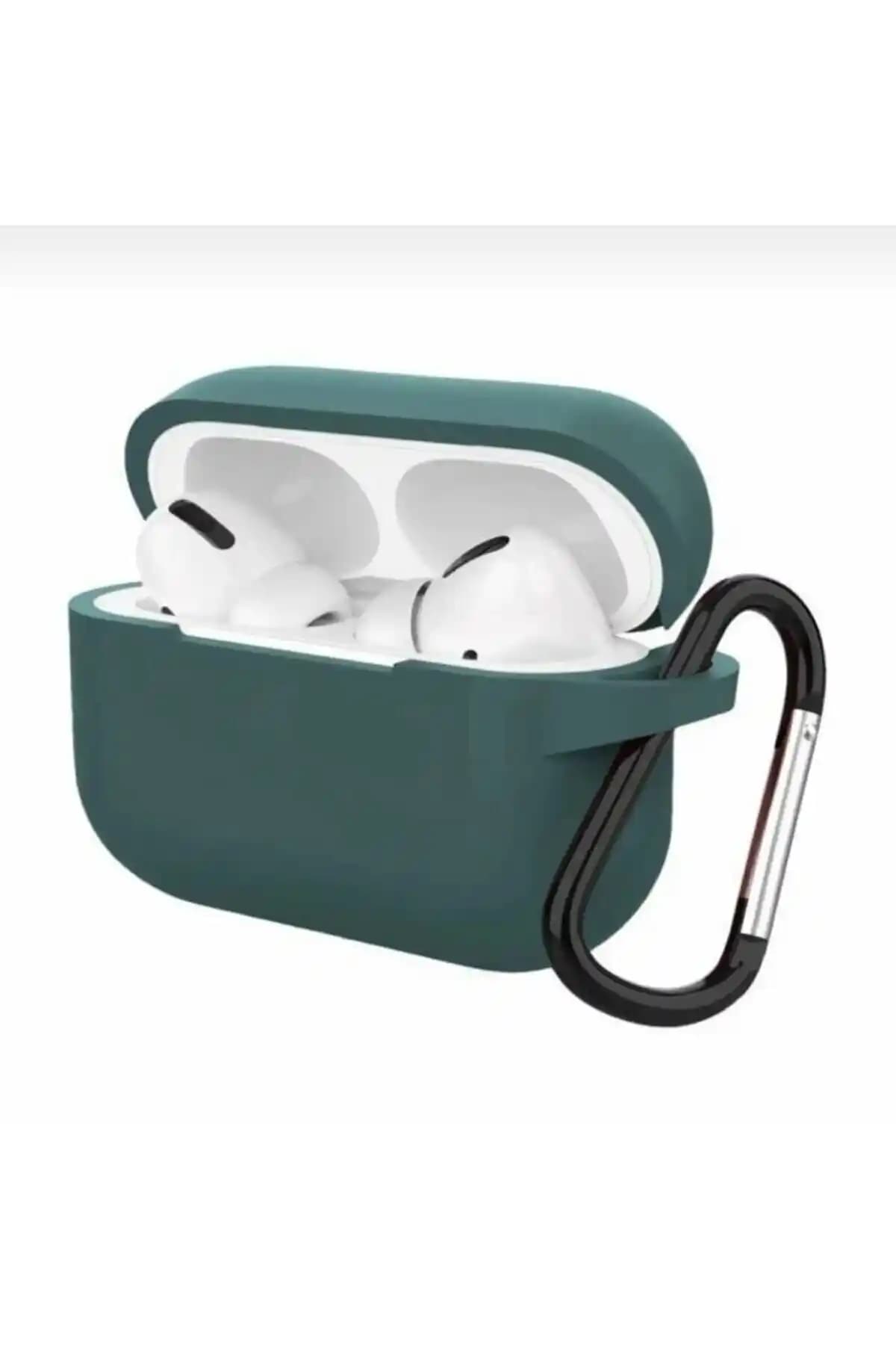 Mopal Pro Asker Yeşili Silikon Kılıf AirPods Pro için Koruma ve Estetik Sağlar