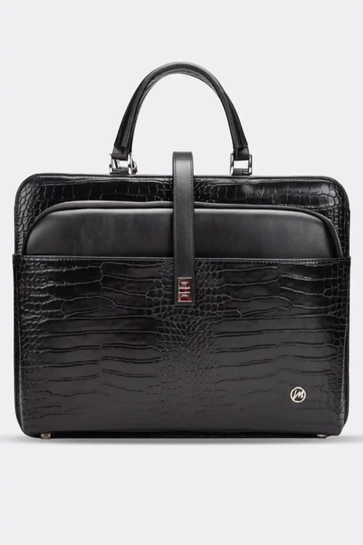 MORCA Siyah Kadın Evrak Laptop Çantası Şıklık ve Fonksiyonelliğin Birleşimi
