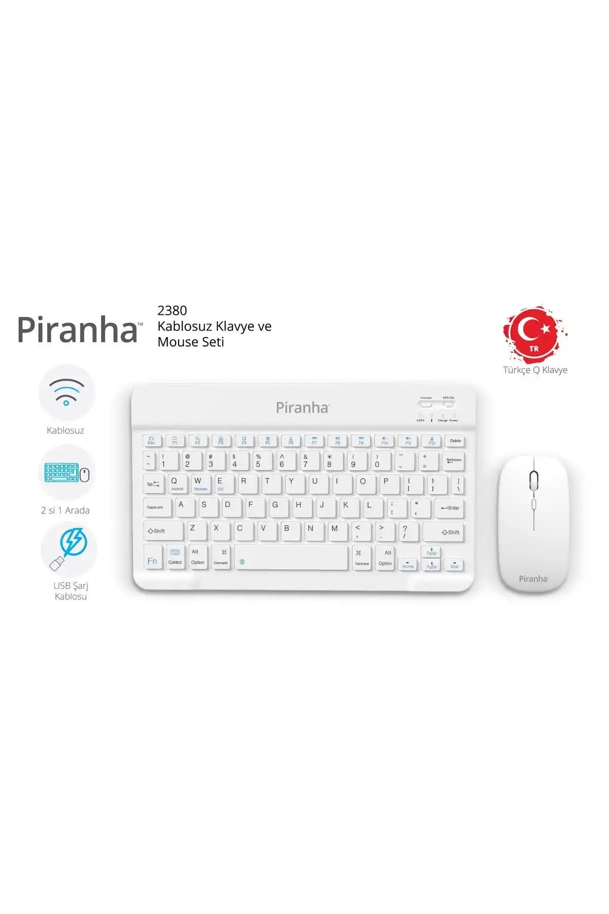 Piranha 2380 Bluetooth Klavye ve Mouse Seti ile Modern Çalışma Alanları İçin Yenilikçi Çözüm
