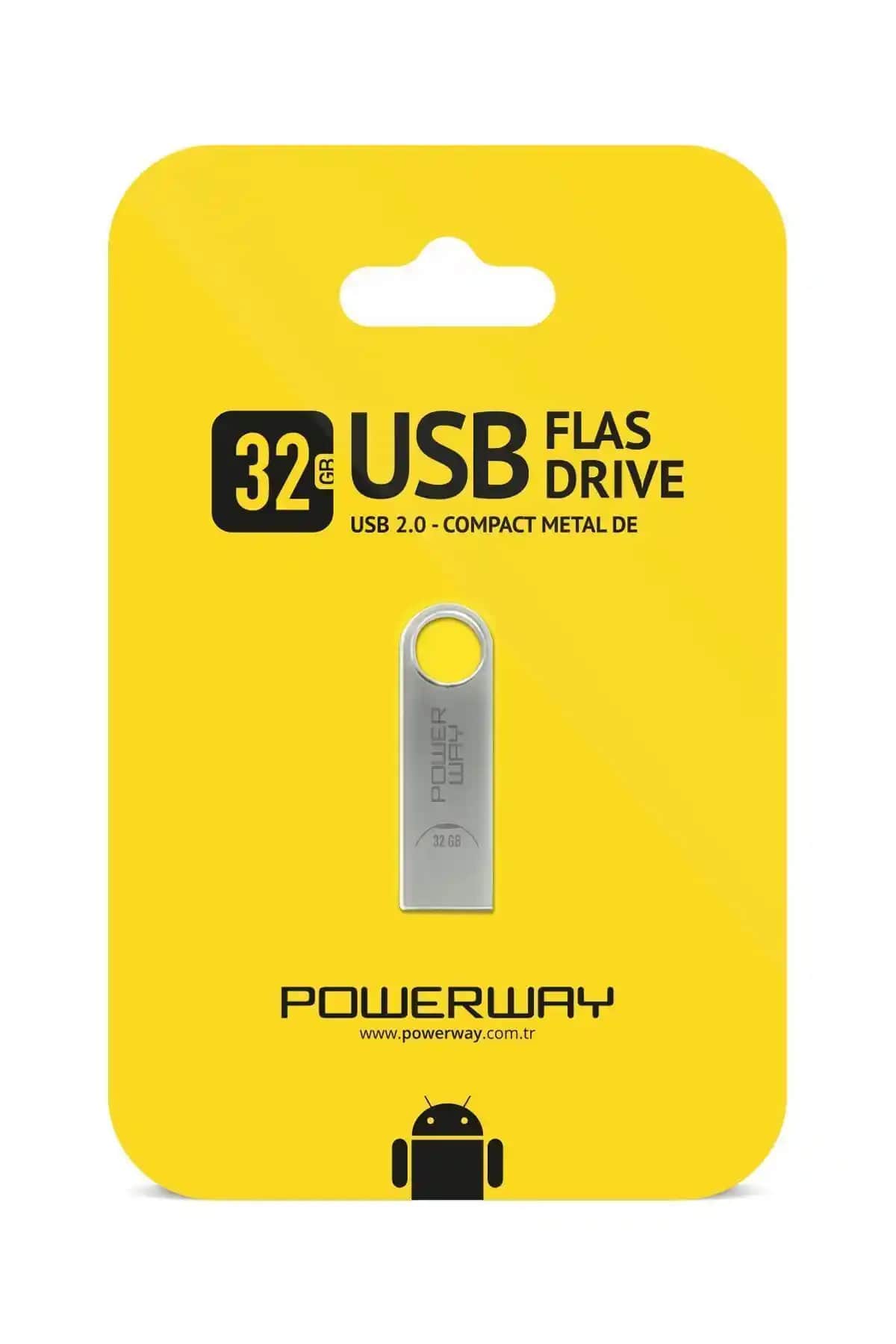 Powerway 32 GB Metal Flash Bellek: Dayanıklı ve Güvenilir Veri Depolama Çözümü