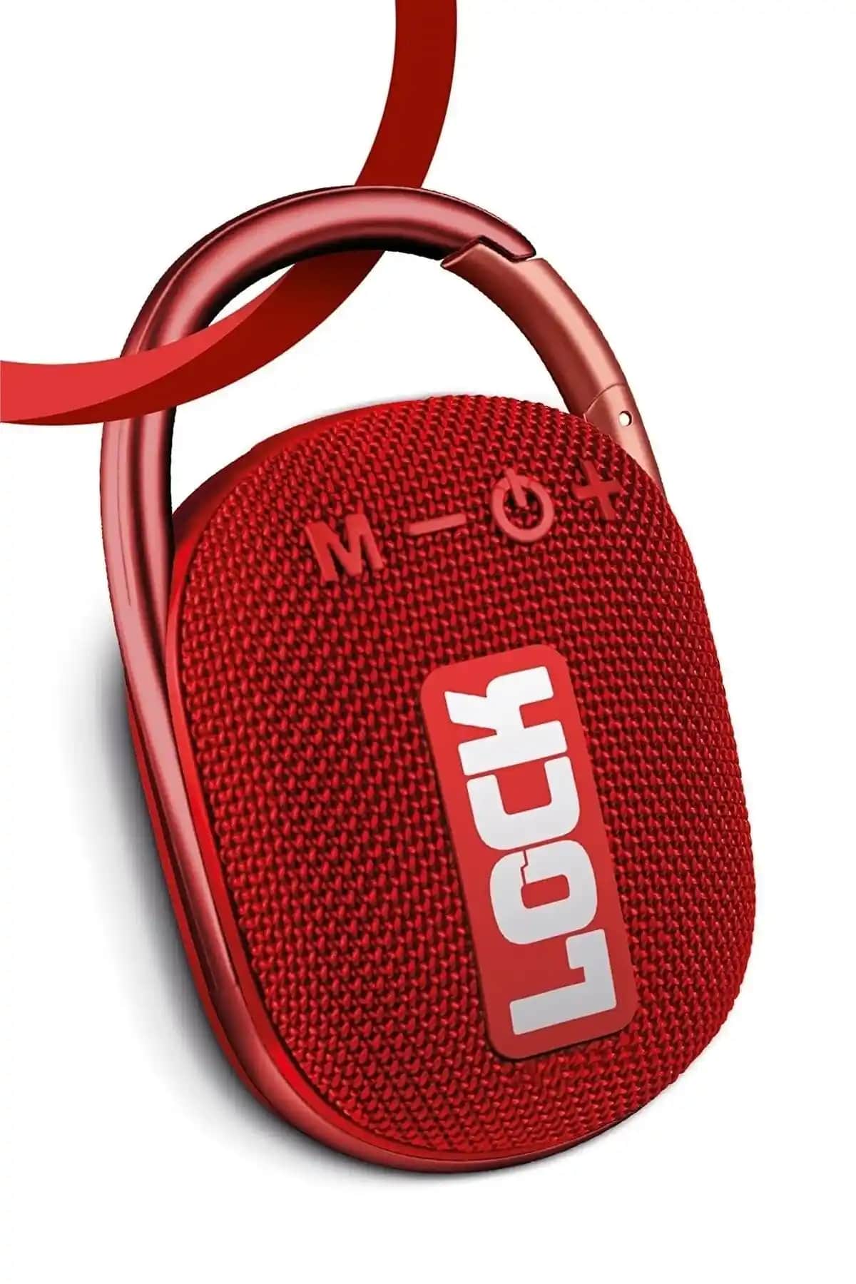 Powerway Lock Kırmızı Taşınabilir Bluetooth Hoparlör: Yüksek Ses Gücü ve Şık Tasarım