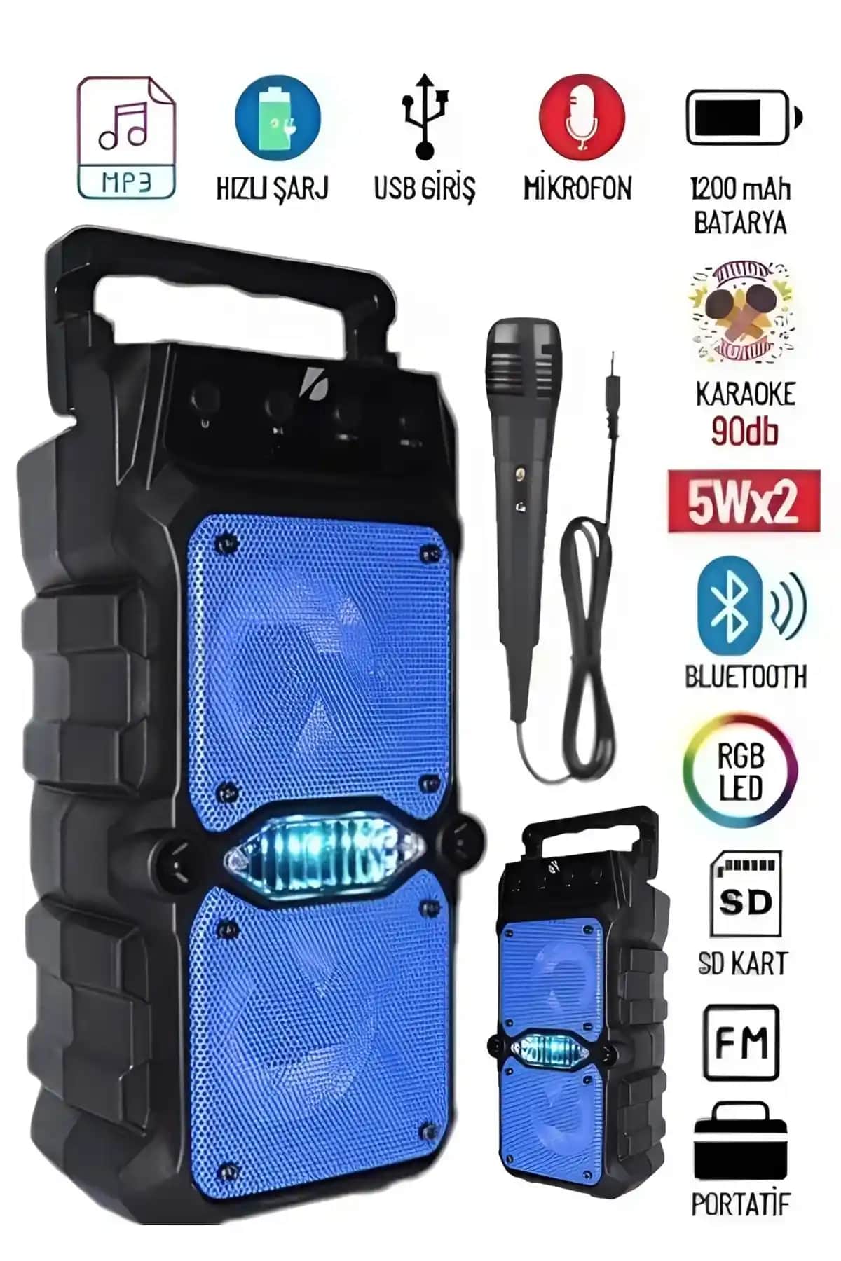 Resolut Bluetooth Hoparlör: Yüksek Ses Kalitesi ve Renkli Işıklarla Partilere Uygun