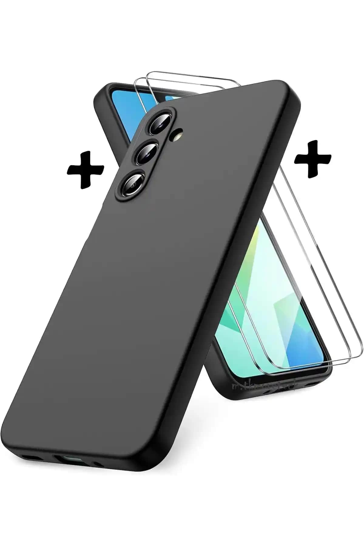 Samsung Galaxy A16 İçin Modern Tasarımlı 2'li Koruma Seti ve Ekran Koruyucu